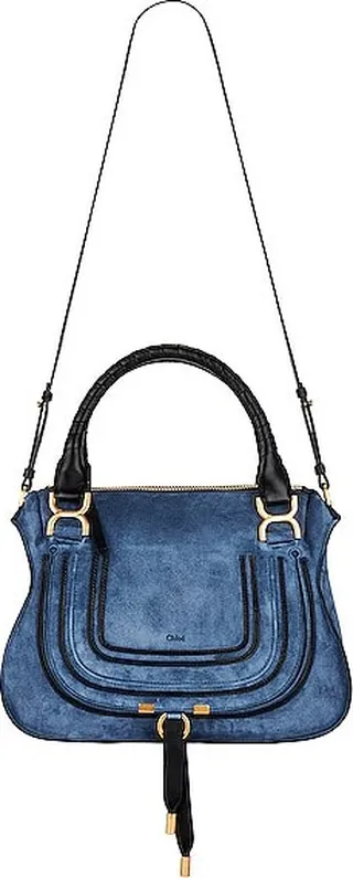 Chloe Marcie Saddle Bag in Blue