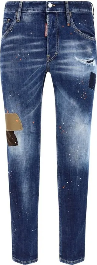 Dsquared2 All-Over Patch Design Distressed Jeans