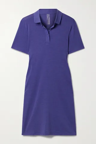Outdoor Voices - Birdie Drirelease Stretch Recycled-pique Mini Golf Dress - Blue