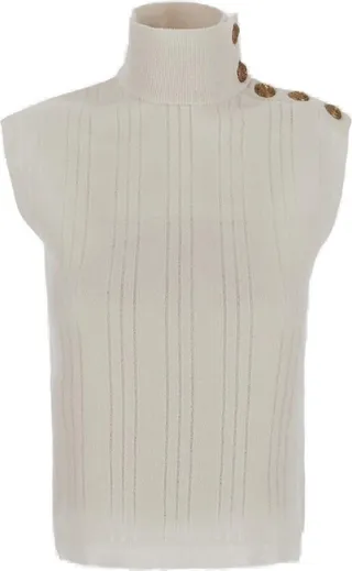 Turtleneck Sleeveless Top