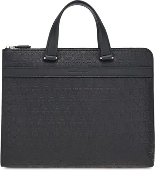 FERRAGAMO- Leahter Briefcase