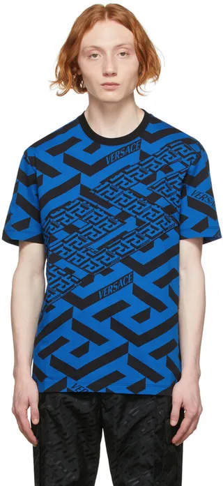 Versace Blue Logo T-Shirt