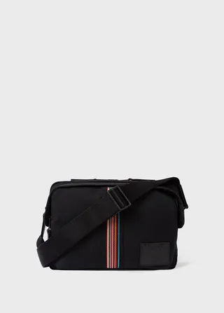 Black 'Signature Stripe' Camera Bag