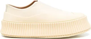 Slip-On Leather Platform Sneakers