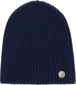 Dolce & Gabbana Logo-Plaque Knitted Beanie