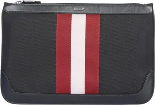 Bally Cayard Stripe Detailed Zipped Clutch Bag