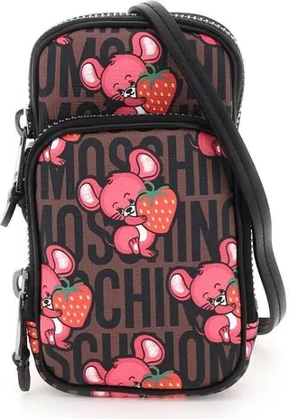 Moschino 'illustrated Animals' Crossbody Phone Holder
