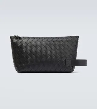 Intreccio leather toiletry bag