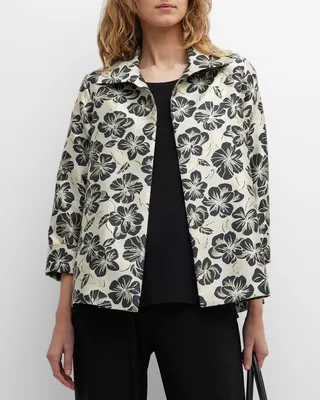 Tropical Dream Floral Jacquard Jacket