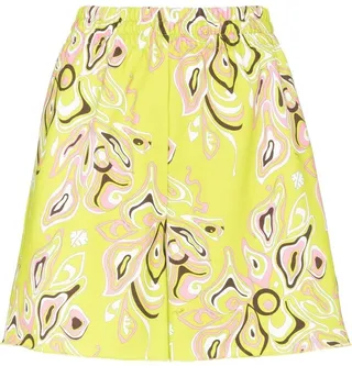 Abstract-Print Shorts