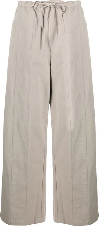 Straight-Leg Tied-Waist Trousers