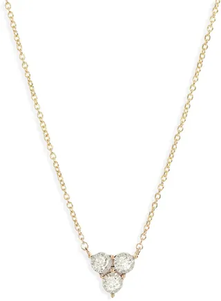 Ava Bea Trio Diamond Pendant Necklace