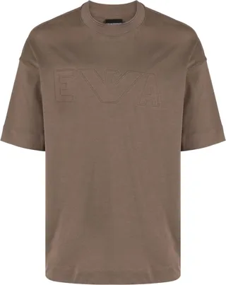 embossed-logo cotton T-shirt