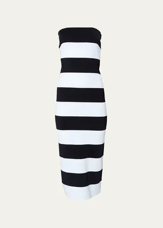 Strapless Banded Midi Dress