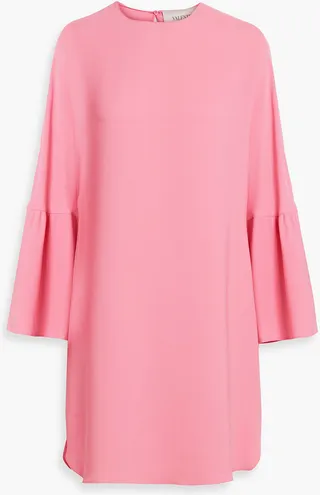 Silk-crepe mini dress