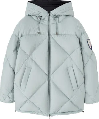 Valentin Reversible Diamond Quilted Hooded Down Puffer Jacket
