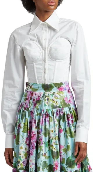 Cropped Corset Shirt