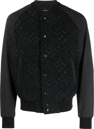 Embossed-Logo Bomber Jacket