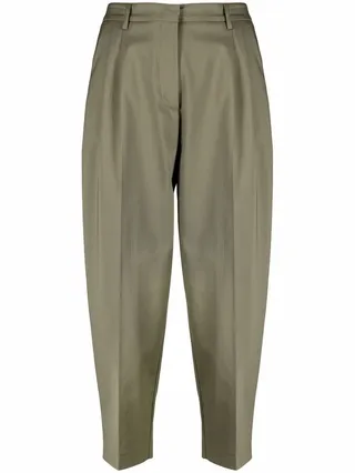 Pressed-Crease Cropped Trousers