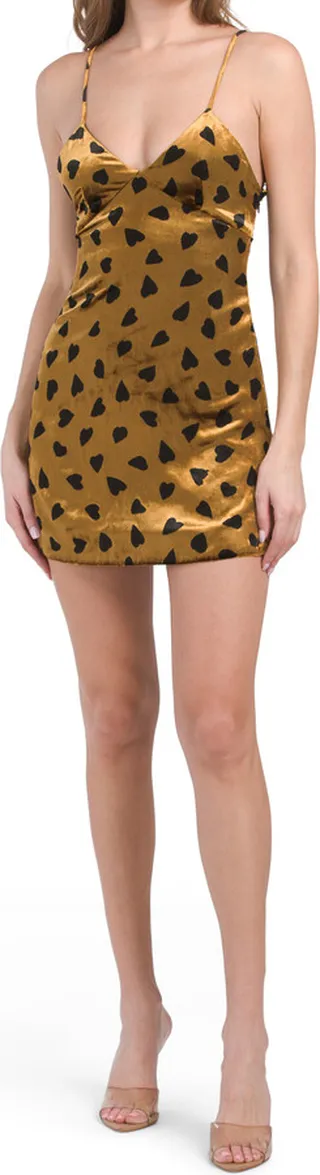 Made In Italy Velvet Leopard Mini Dress