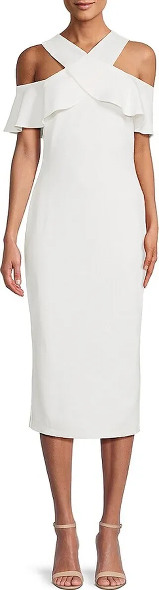 Ruffle Sheath Dress