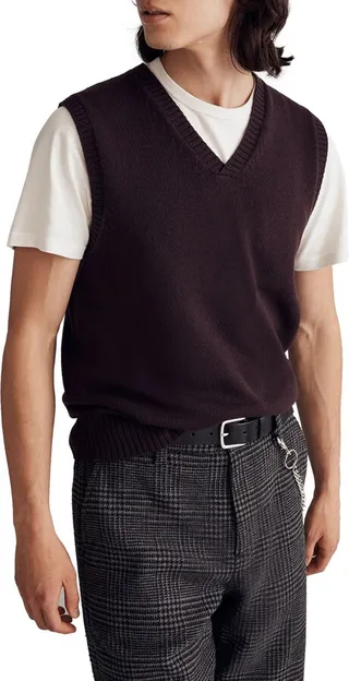 Wool Blend Sweater Vest
