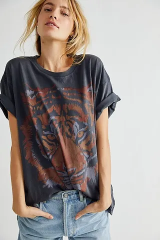 Wrangler Oversized Tiger Tee by Wrangler at Free People