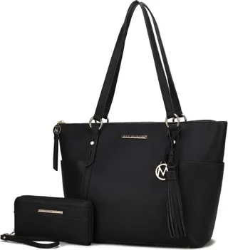 MKF Collection by Mia K Gloria Vegan Leather Women’s Tote Handbag with wallet - Black