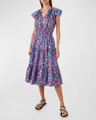 Amellia Smocked Midi Dress
