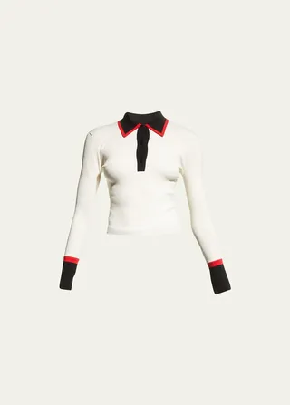 Pia Ribbed Polo Shirt