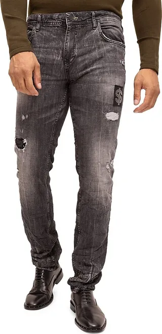 Dollar Sign Distrssed Jeans