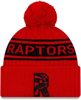 Men's Red Toronto Raptors 2021 Nba Draft Cuffed Knit Hat with Pom