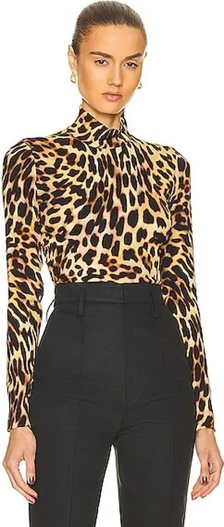 Stella McCartney Cheetah Bodysuit in Brown