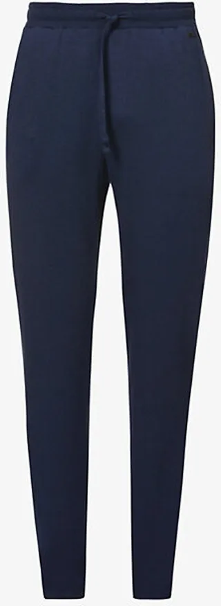 ens Deep Navy Relaxed-fit Straight-leg Stretch-woven Pyjama Bottoms