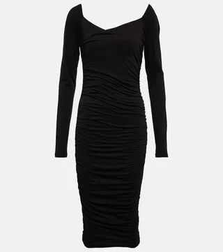 Tori cotton-blend jersey midi dress