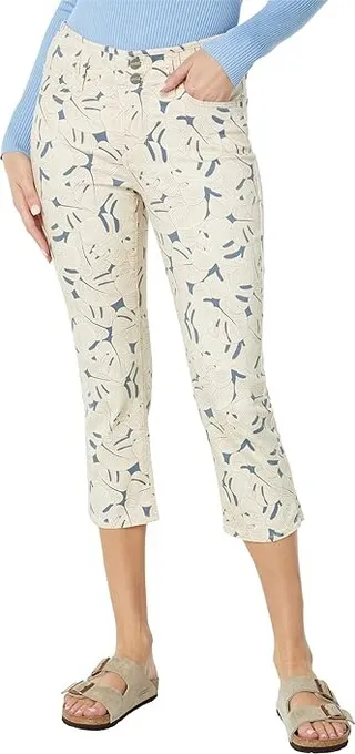 NYDJ Chloe Capris Hollywood Waistband Slits (Alpine Basin) Women's Capri