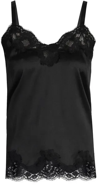 Lace-Trim Satin Camisole