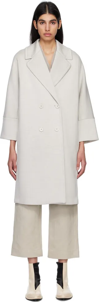 S Max Mara Gray Zurca Coat