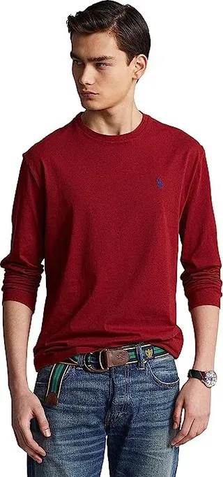 Polo Ralph Lauren Classic Fit Cotton Jersey Tee (Holiday Red) Men's Clothing