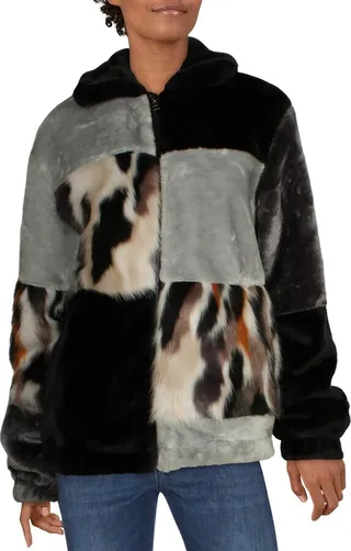 Womens Cold Weather Dressy Faux Fur Coat