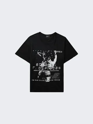 Neglect T-shirt Faded Black White