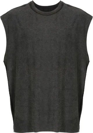 logo-patch sleeveless T-shirt