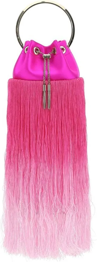 Jimmy Choo Bon Bon Fringed Edge Mini Tote Bag