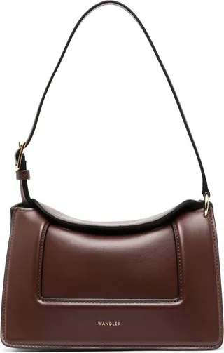 Palissander Brown Mini Penelope Leather Shoulder Bag