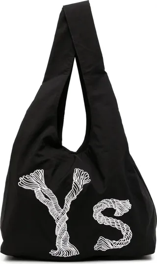 Logo-Embroidered Chambray Tote Bag