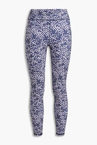 Floral-print stretch leggings