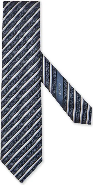 Stripe-Print Silk Tie