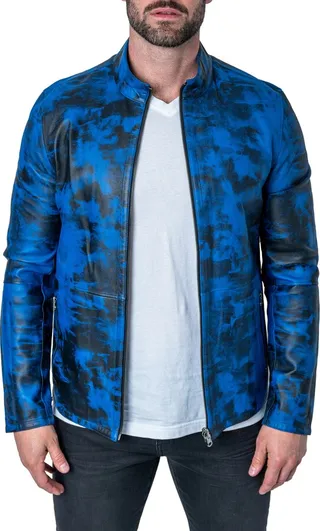 Lab Blue Reversible Leather Jacket