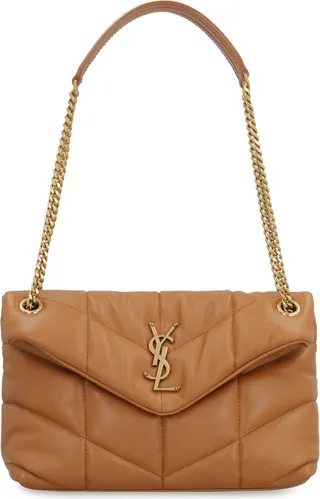 Saint Laurent Logo Plaque Puffer Small Shoulder Bag