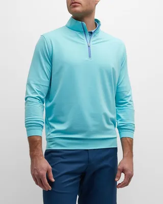 Men's Perth Melange Performance Quarter-Zip Sweater